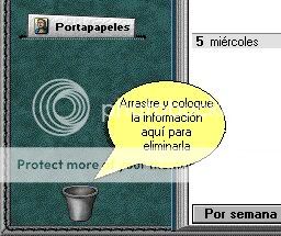Si situamos el puntero sobre un objeto, lotus organizer mostrara una descripcion
