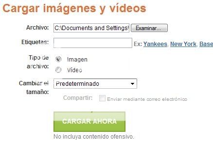 subiendo una imagen a tinypic