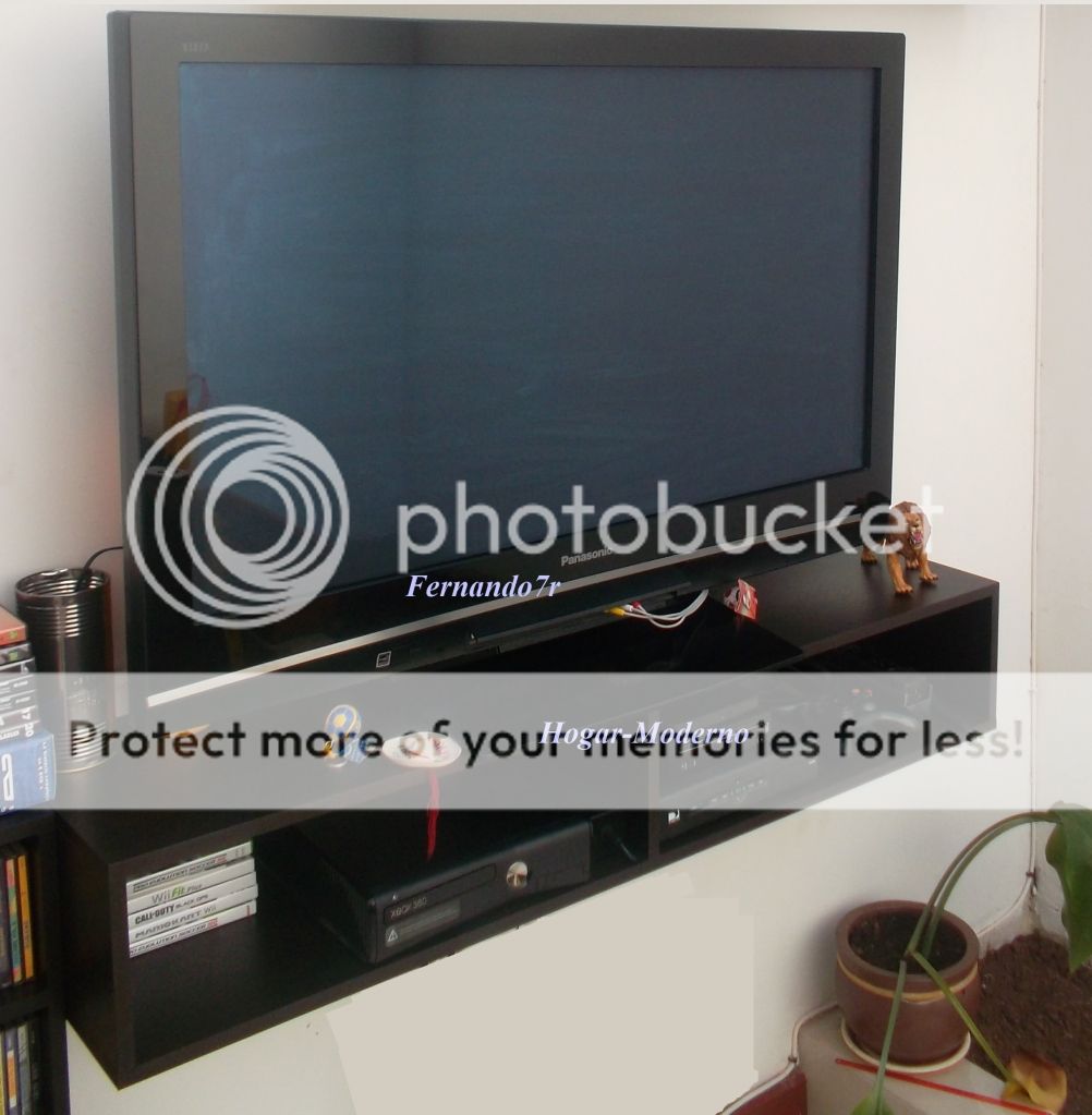 Mueble Flotante 120cm Tv Lcd Led, Xbox 360, Teatro En Casa (Mesas y