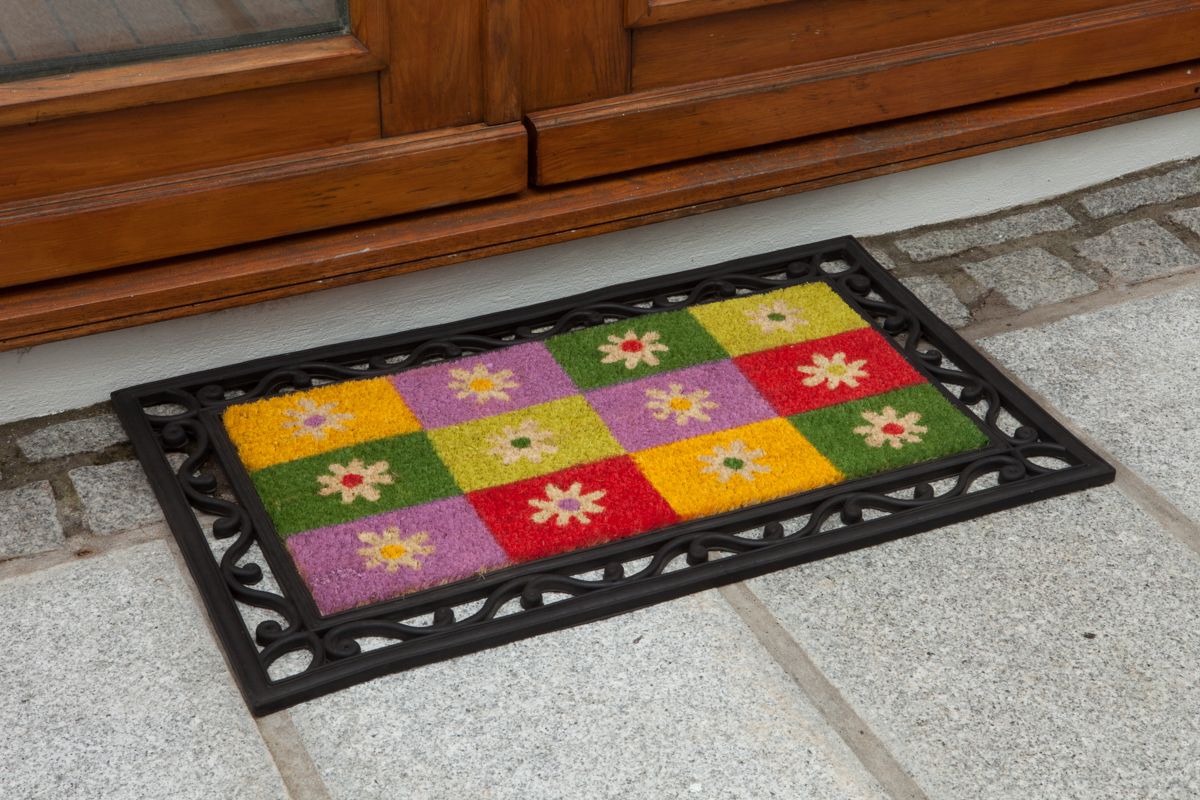 COIR DOORMAT LARGE OUTDOOR PRINTED MATS HALF MOON PAWS eBay