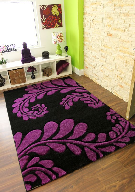 Small Medium Extra Large Mat Purple Plum Aubergine Soft Thick Quality Cheap Rugs eBay