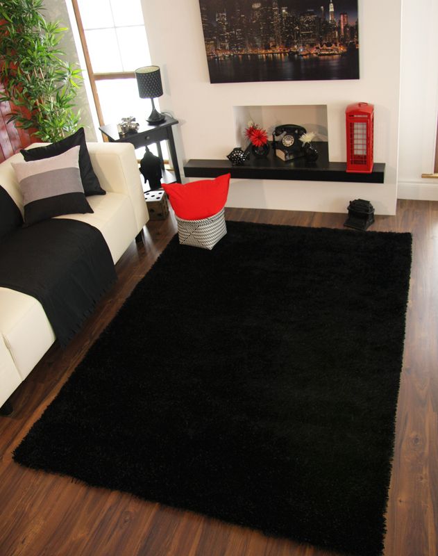 Shaggy Rugs Thick Soft Ribbons High Quality Polyester Small Large XL Plain Shiny