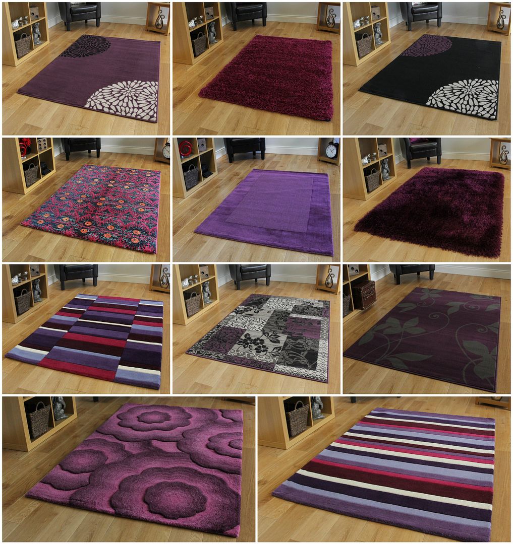 Petit moyen xl tapis violet tapis prune aubergine tapis doux tapis ...