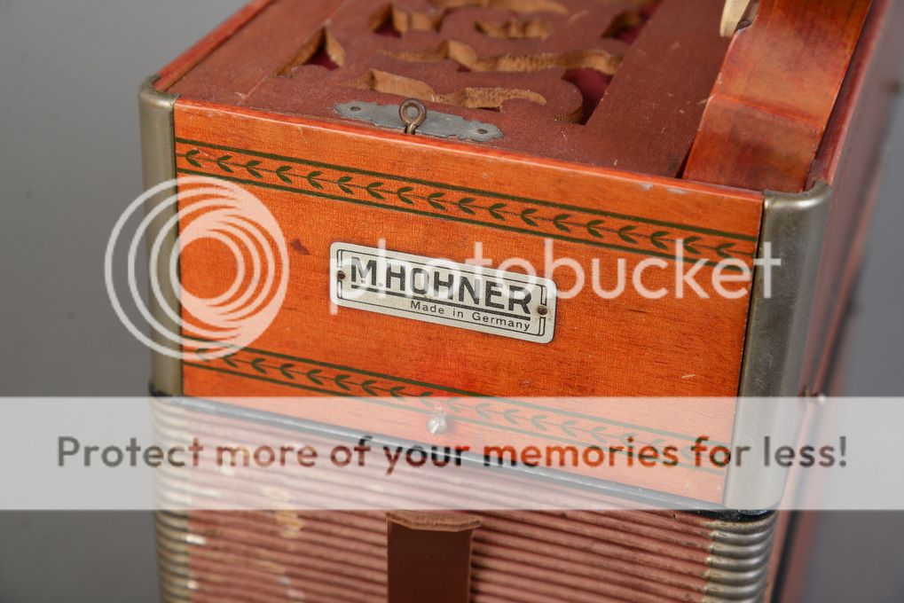 Hohner Vintage 2 Row Accordion in F/C Very Nice Shape and Fully